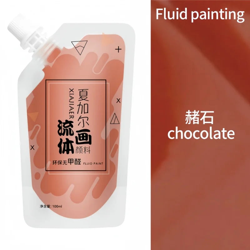 100ml/ Multi-colour xiajiaer Fluid Paint Acrylic paint Bag Violent Bear DIY decorative painting liquid liquid dye