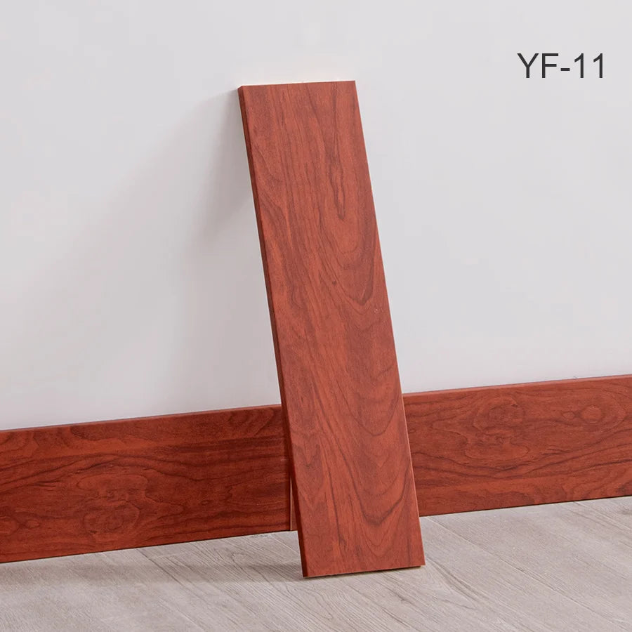 10pcs Self-Adhesive Wooden Stickers Wall Stickers Skirting Lines 10mm Thickness Suitable for All Indoor Places 17.72X4.72In
