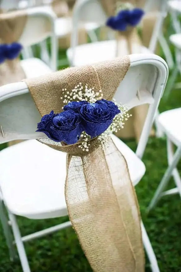 Mother's/Valentine's Day 30/50 pcs 7cm Glitter artificial flower rose girl friend wife DIY bouquet gifts for wedding Birthday