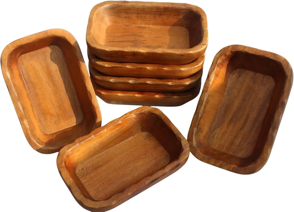 Wooden Dough Bowls for Candle Making (10-Piece Set) | Eco-Friendly Home Decor and Reusable Candle Holders
