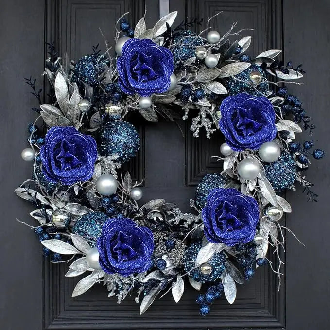 Mother's/Valentine's Day 30/50 pcs 7cm Glitter artificial flower rose girl friend wife DIY bouquet gifts for wedding Birthday