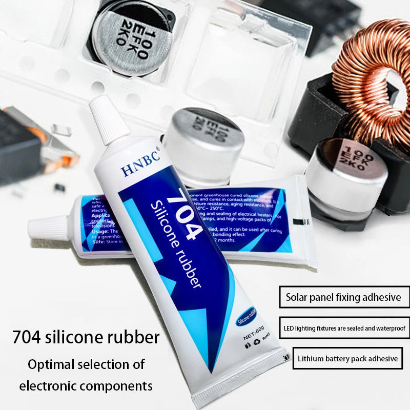120ml 704 Fixed High Temperature Resistant Silicone Rubber Insulated Sealing Glue Waterproof Silicone Thermal Conductive