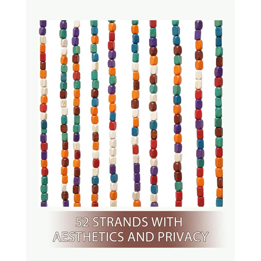 Strands Colorful Beaded Curtain Bamboo Curtain for Doorways MultiScenario Application Purely Handmade Beaded Curtains as Insect