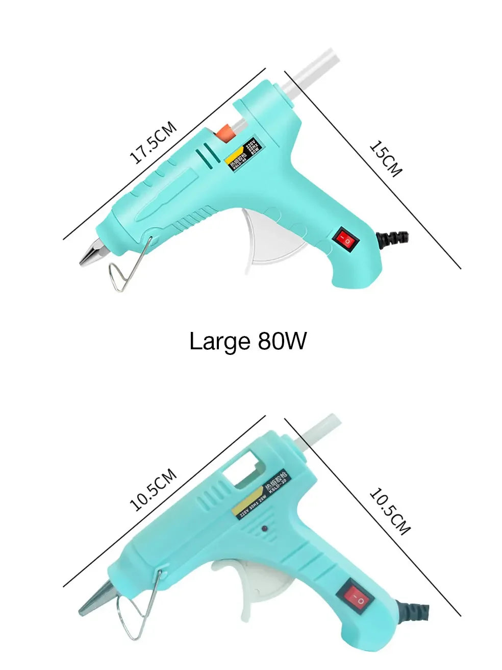 YLONGDAO 50/70W Hot Melt Glue Gun with 7mm Glue Sticks Mini Industrial Guns Heat Temperature Thermo Electric Repair Tool