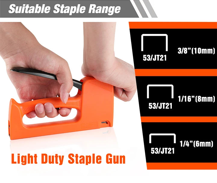 ValueMax Light Duty Staple Gun Manual Stapler Hand Tool Nail Gun Household Tool with 1600PC Staples