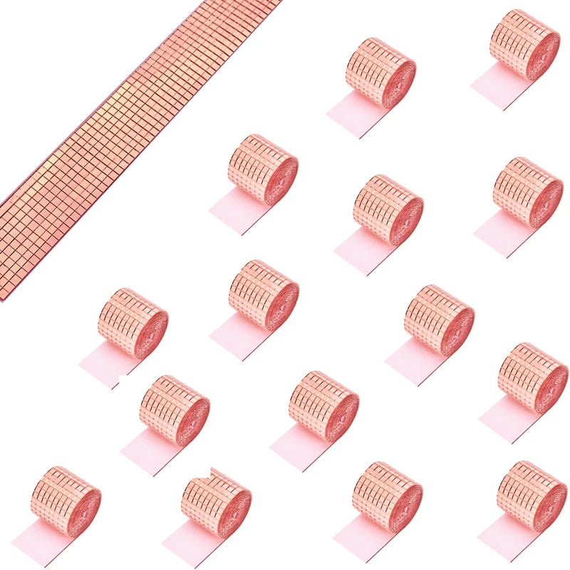 Self-Adhesive Real Glass Craft Mini Square Mirrors Mosaic Tiles Stickers Bathroom DIY Handmade Craft Home Decoration Making Tool