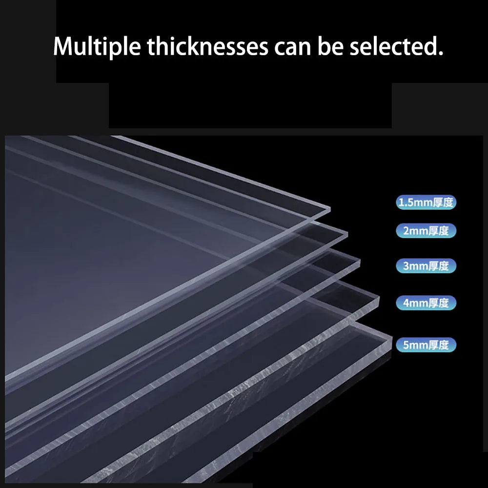 PVC Plate High Transparent Plastic Board Hard Plastic Sheet Thin Plate For Picture Frame DIY Thick 0.3/.4/0.5/0.8/1/1.2/2mm