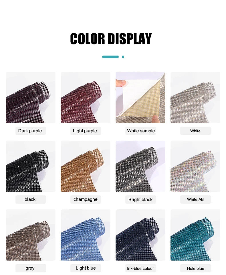 Self-adhesive Rhinestone Jewelry DIY Accessories Phone Case Shiny Diamond Ribbon Wedding Crystal Tape Sticker Car Interior Decor