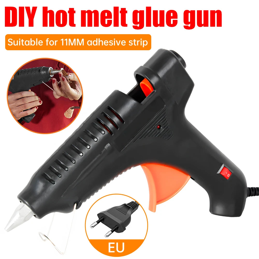 High Power Hot Melt Glue Gun Industrial Grade Glue Gun Hardware Tool Hot Melt Glue Gun 100W Black Color for 11mm Rubber Strip