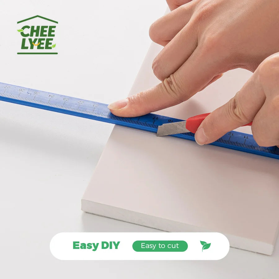 10pcs Self-Adhesive Wooden Stickers Wall Stickers Skirting Lines 10mm Thickness Suitable for All Indoor Places 17.72X4.72In