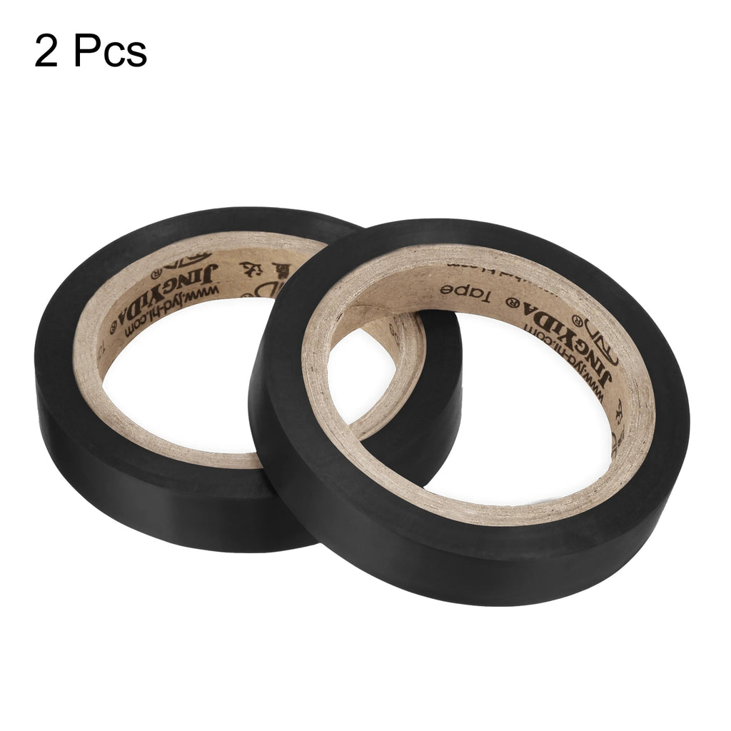 26Ft Grip Finishing Tape, 2 Pack PVC Racquet Finishing Tapes Racket Accessories Sticky Seal for Tennis Badminton, Black