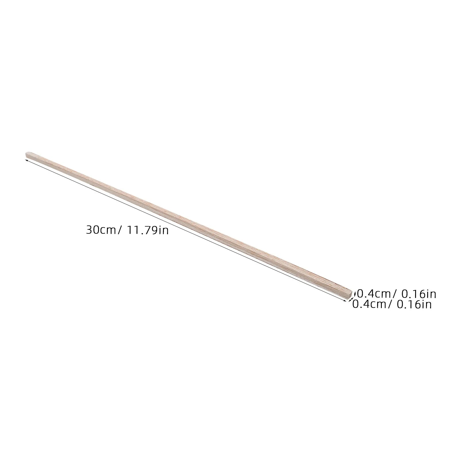 50Pcs Balsa Wood Square Wooden Dowel Rods 11.8x0.16 Inch Unfinished Craft Wood Sticks for DIY Woodworking Small Craft Projects