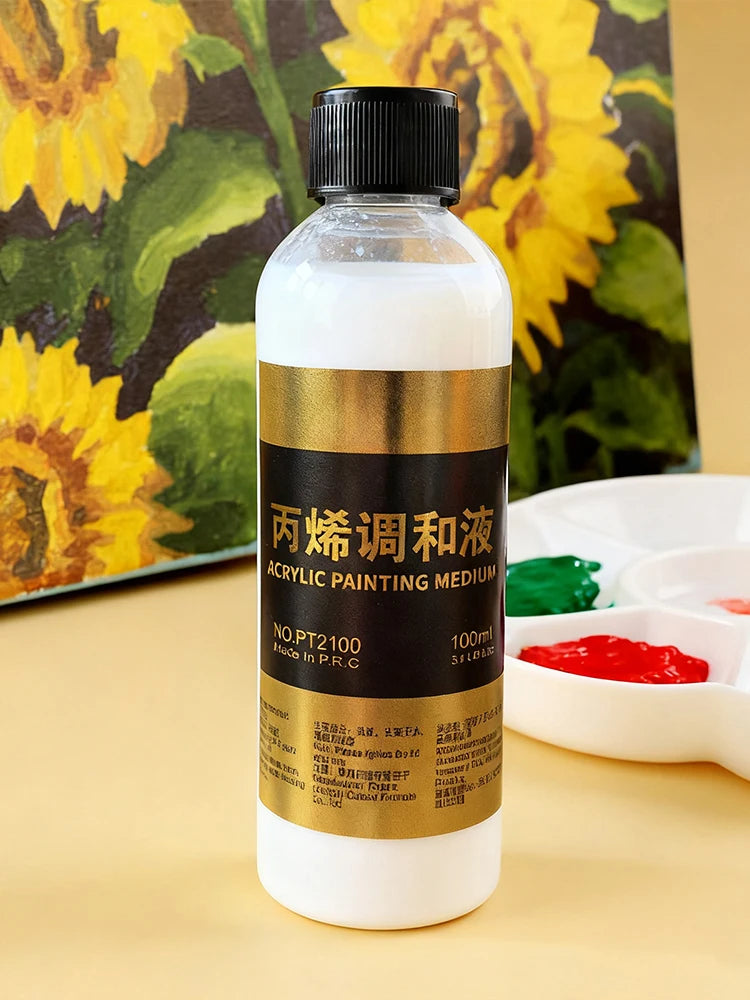 100ML Acrylic Paint Special Blend Liquid Water Powder Diluent Acrylic Pigment Dilute Chroma Medium Art Supplies