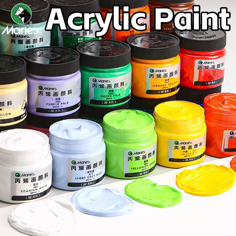 Marie's Art Acrylic Paint,3.38oz/100ml,Rich Pigmented,Painting for Adults for Canvas,Wood,Stone,Fabric,Ceramic,Craft for Adult