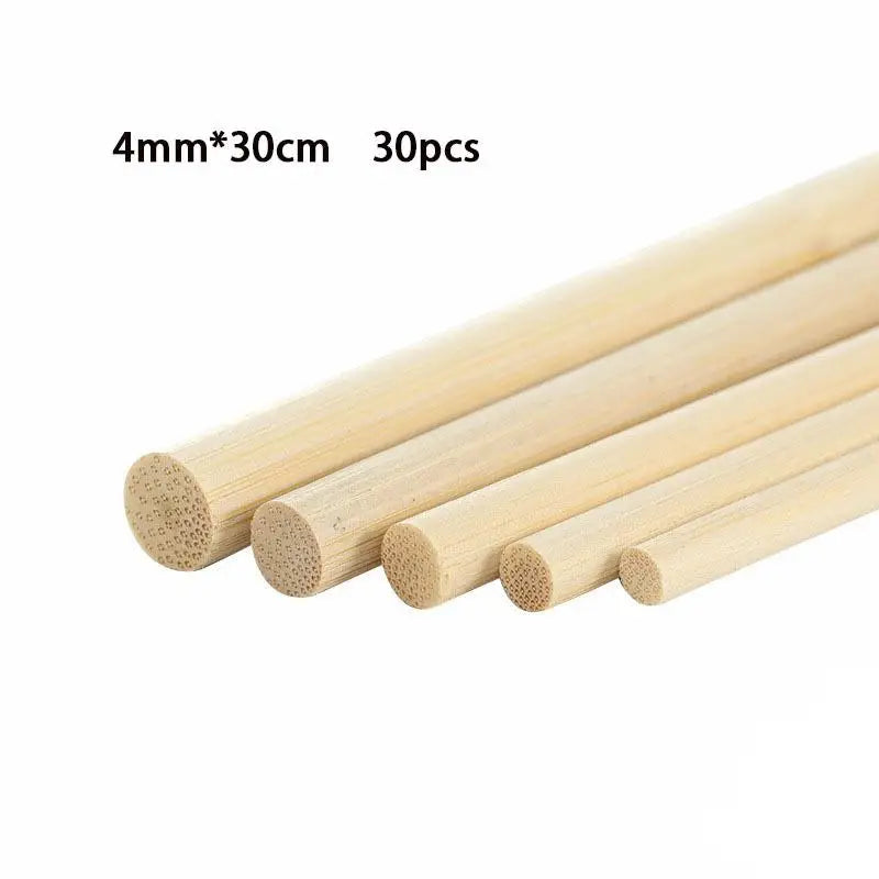 3-8mm Round Wooden Stick For Crafts Food Ice Model Making Cake Dowel DIY Durable Dowel Building Model Woodworking Tool