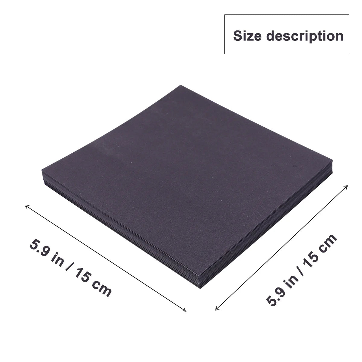 100Pcs Black Square Origami Paper Folding Sheets for DIY Handcraft Paper Crane Party Decoration Hand Craft Sheets
