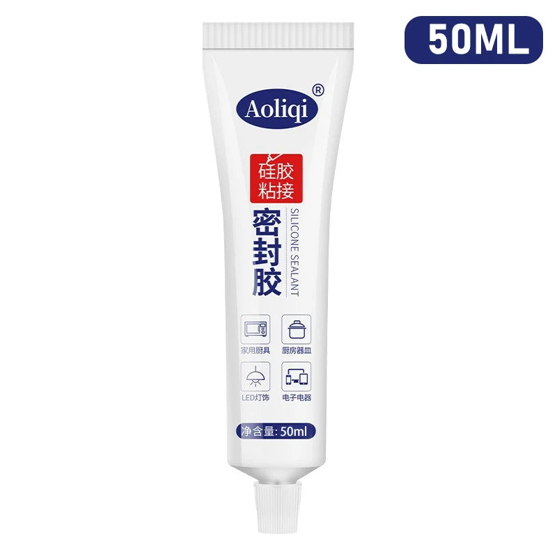 50/110ml Safty Silicone Glue Sealant High Strength Transparent Waterproof Fast-dry Adhesive Household Food Grade Silicone Glue