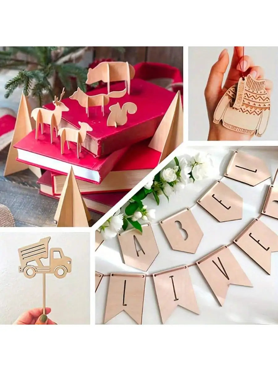 4/8/16/30 Pieces Craft Plywood - 8X4 Inch, 2mm Thick, Smooth Wood Board for Laser Cutting, DIY Projects, Architectural Models