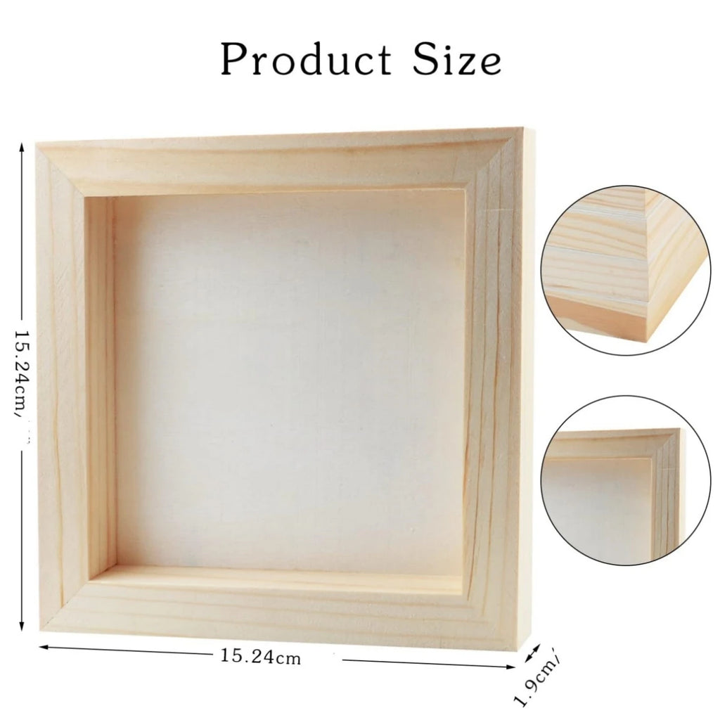 Square Wood Panels, 6x6"/15x15cm, Blank Wooden Canvas Cradled Painting Panel Boards for Drawing, , Pouring, DIY Arts Crafts