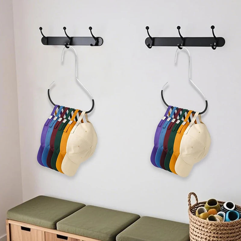 2-Pack Hat Hooks - Holiday Entryway Organizer for Coat Closet & Wall Mount Storage