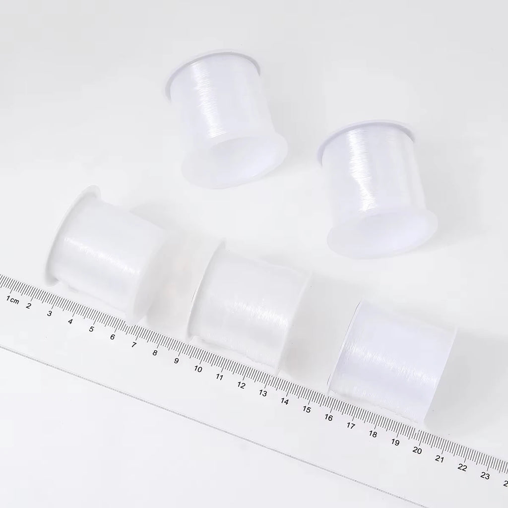 0.2-0.8mm Clear Non-Elastic Crystal Beading Line Invisible Strong Jewelry Wire for DIY Craft Making Round Spool 8-100m Roll Rope