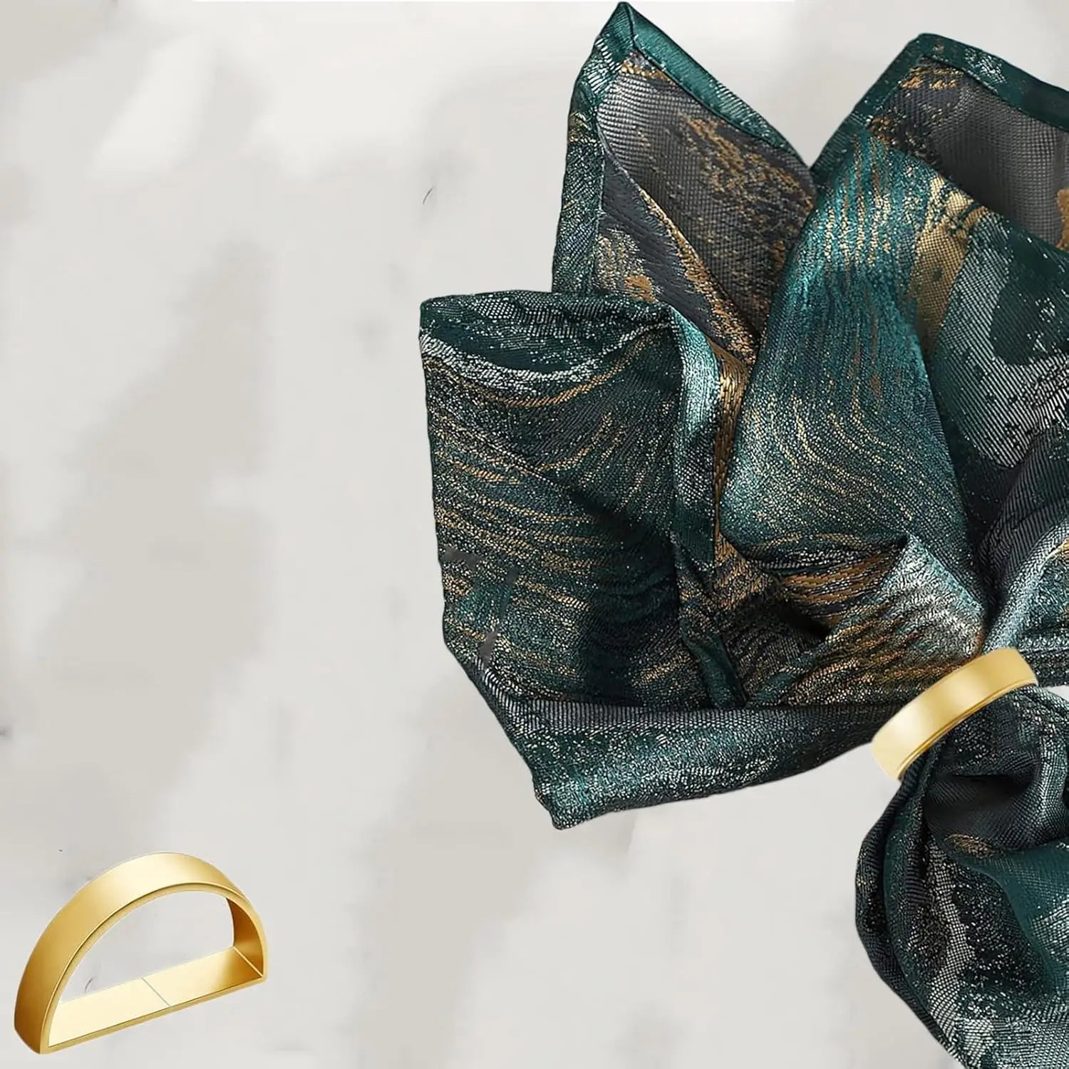 8 Pcs Matt Gold Napkin Rings Stainless Steel Wedding Christmas Party Dinner Table Decorations