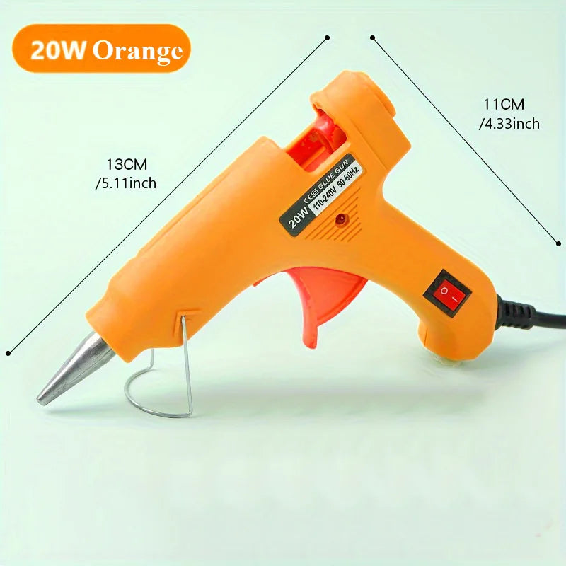 LAOA 25W Hot Melt Glue Gun with 7MM Glue Sticks Mini Industrial Thermo Electric Heat Gun Temperature Crafts Repair DIY Tool