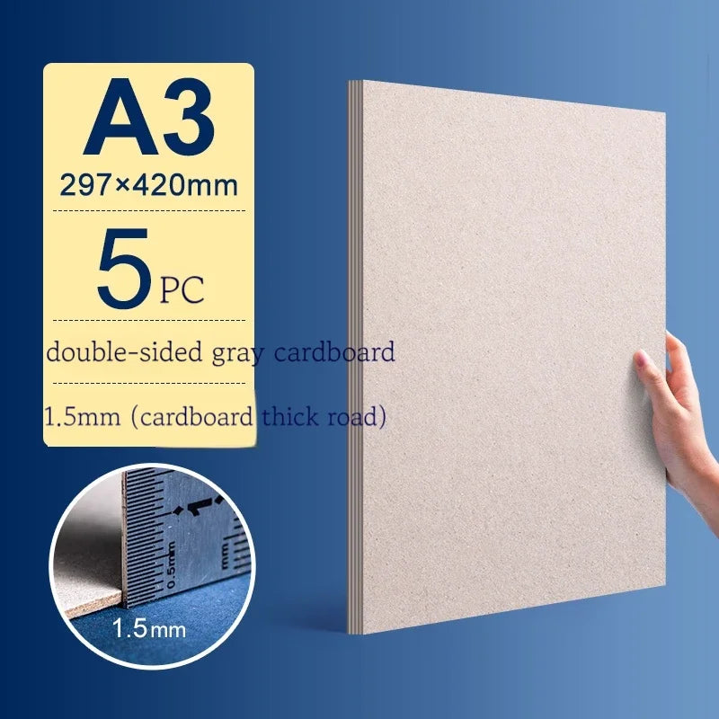 A3/A4/A5 White Thicked Kraft Paper Hard Cardboard 5/10pcs Diy Handmake Card Making Craft Paper Chipboard Backing Board 1/1.5/2mm