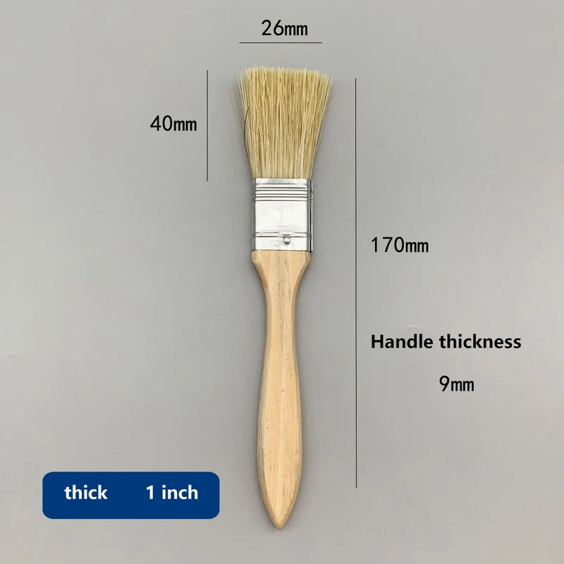 Thick-handled and thin-handled paint brushes are available. Household soft-bristled dust-removing brushes and special brushes fo