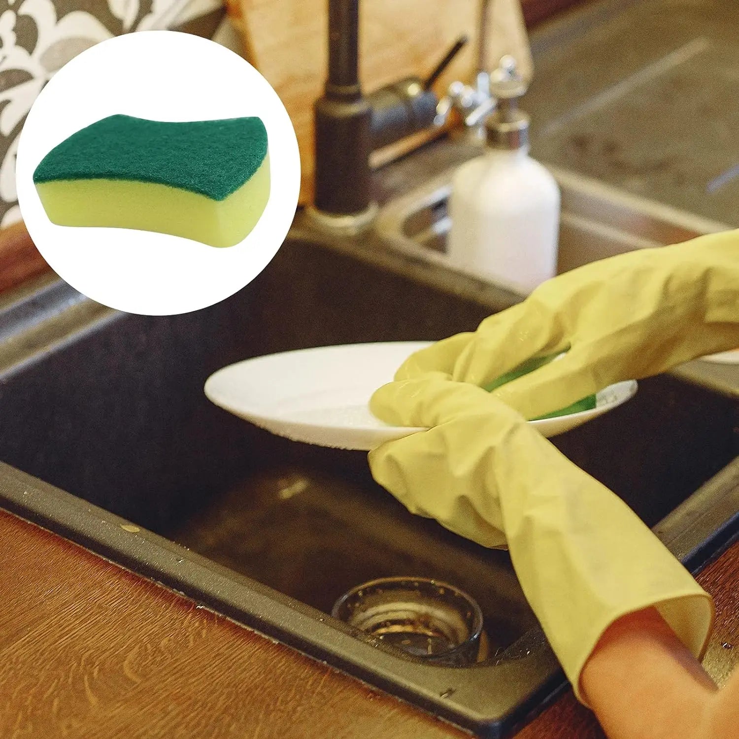 24pcs Highly Absorbent Cleaning Sponges Individually wrapped Pot Rust Stain Sponge Brush Kitchen Grease Cleaner Household