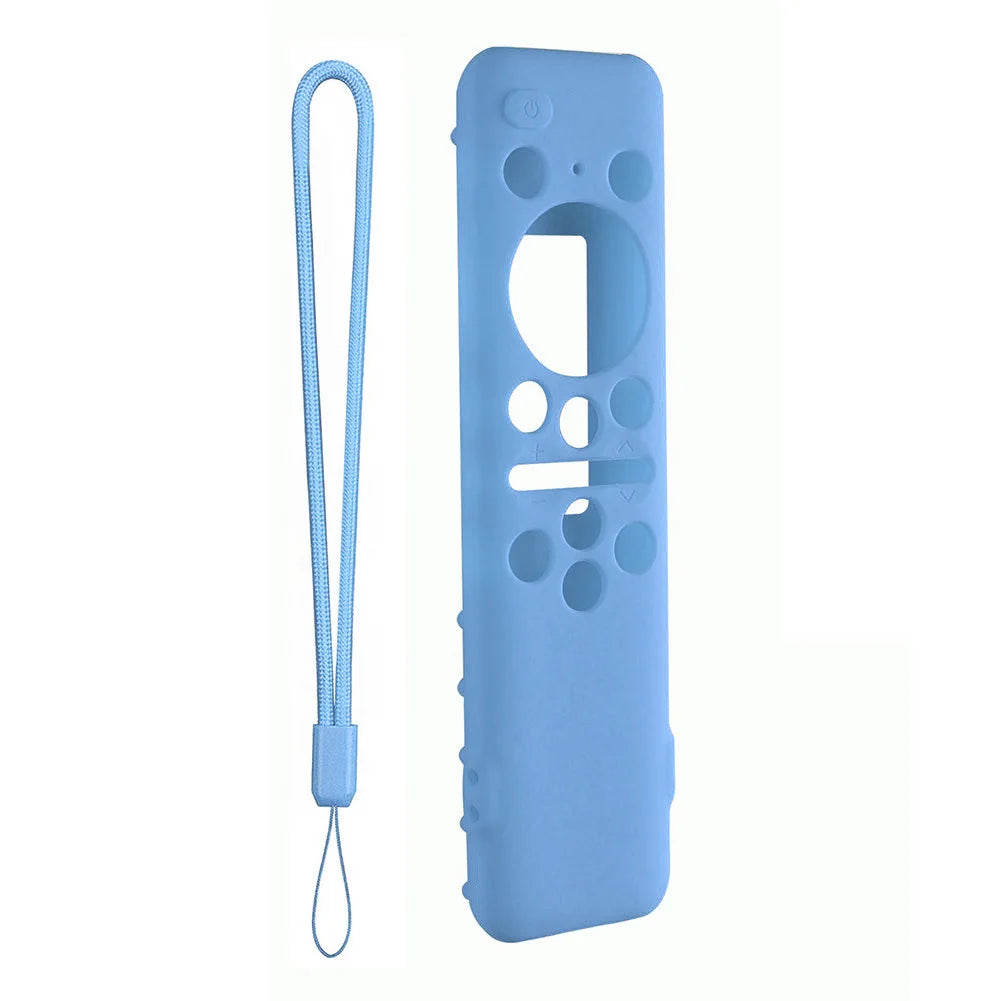 Drop-Proof Shell Silicone Remote Control Cover Protector with Lanyard Shockproof Anti-Slip for Samsung 8K Neo QLED HDR Smart TV