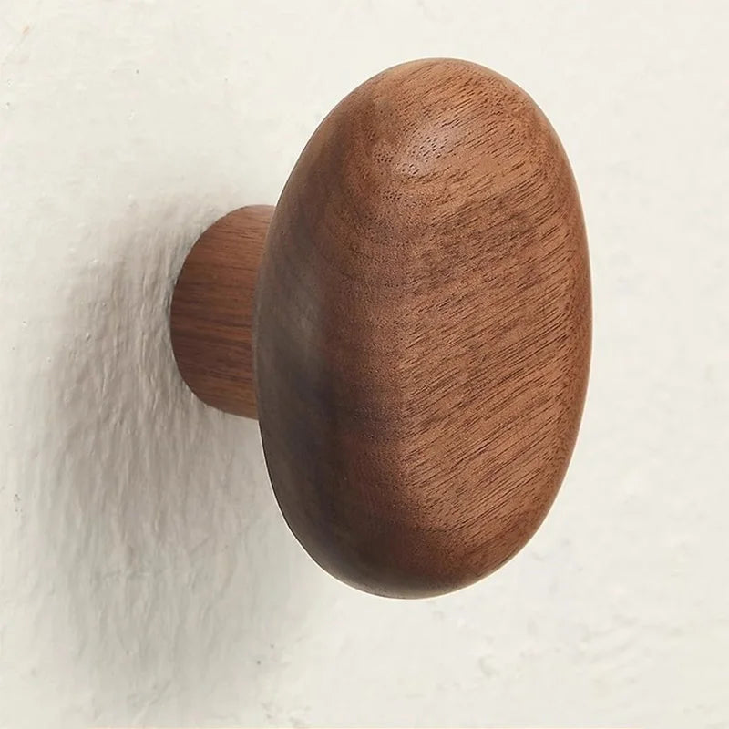 Natural Wooden Wall Mounted Coat Hooks Minimalist Hat Key Hanger Pegs For Hanging Towel Cap Bag Home Entryway Decoration 2025