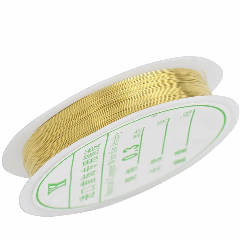 Colorfast Copper Wire For Bracelet Necklace Jewelry DIY Accessories 0.2/0.25/0.3/0.5/0.6/0.7/1.0mm Craft Beading Wire HK018