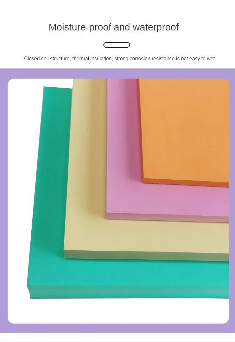 Colorful EVA Foam Board Buffering Shock Absorption Foam Sheet Handmade DIY Cosplay EVA Rubber Sound-absorbing Foam 38 Degrees