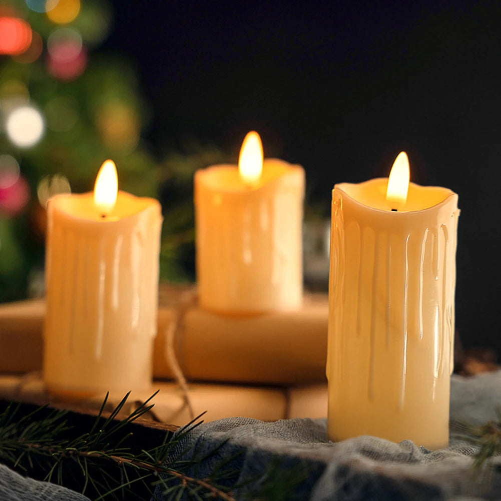 Flickering LED Flameless Candle Lights Battery Powered Electronic Candle Tea Lights Birthday Party Wedding Decoration Ornament