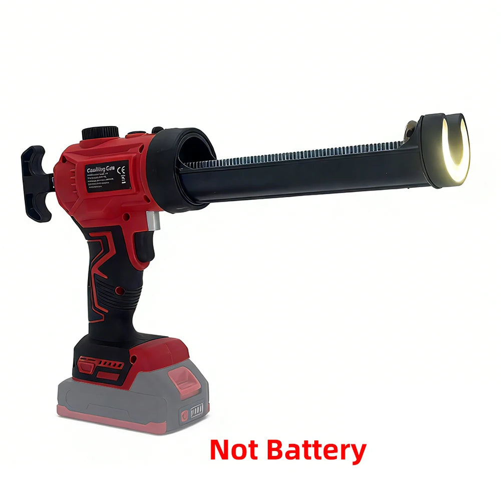 Electric Caulking Gun w LED Light Auto Filling Sealing Repair Tools Adjustable Speed Wireless Glass Glue Gun for Makita Battery