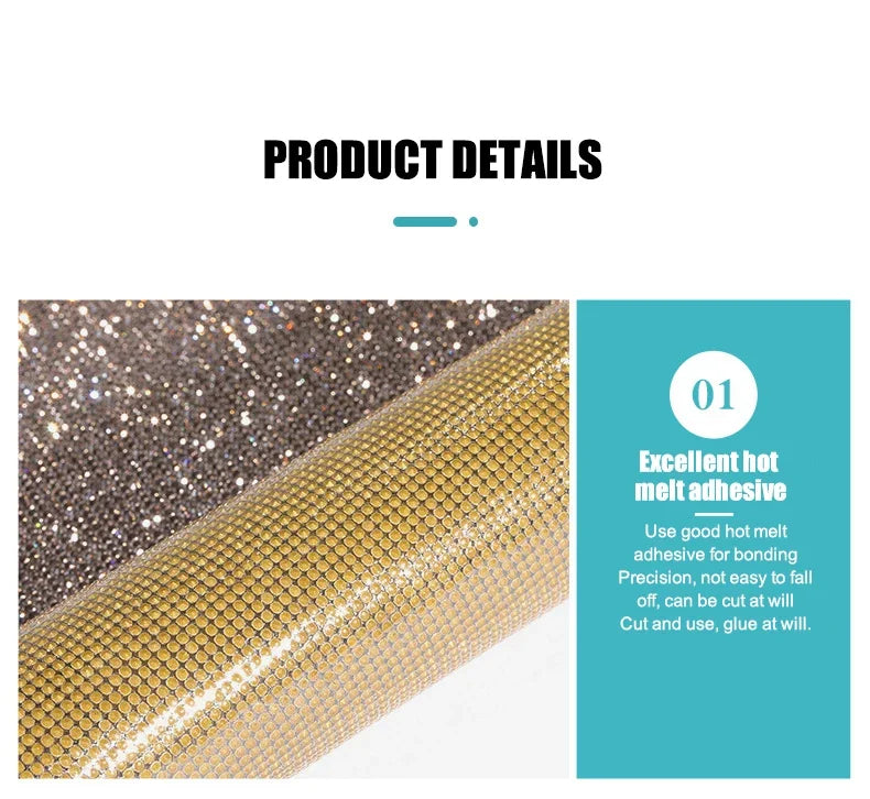Self-adhesive Rhinestone Jewelry DIY Accessories Phone Case Shiny Diamond Ribbon Wedding Crystal Tape Sticker Car Interior Decor