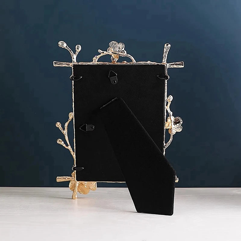 Nordic Style Metal Photo Frame Flower Decor Golden Metal Frame For Pictures Holder Photocards Room Decoration Valentine's Gift