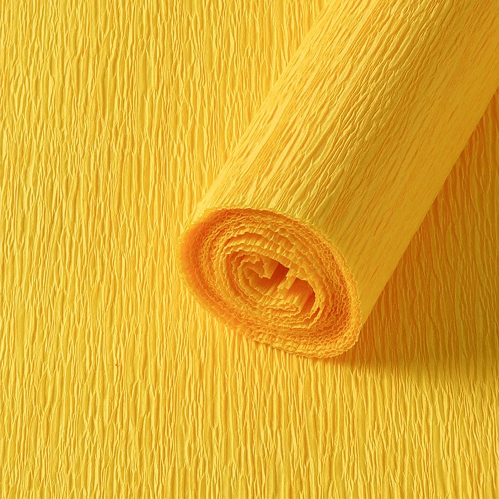 50x250cm Colored Crepe Paper Roll Origami Crinkled Crepe Paper Craft DIY Flowers Decoration Gift Wrapping Paper Craft