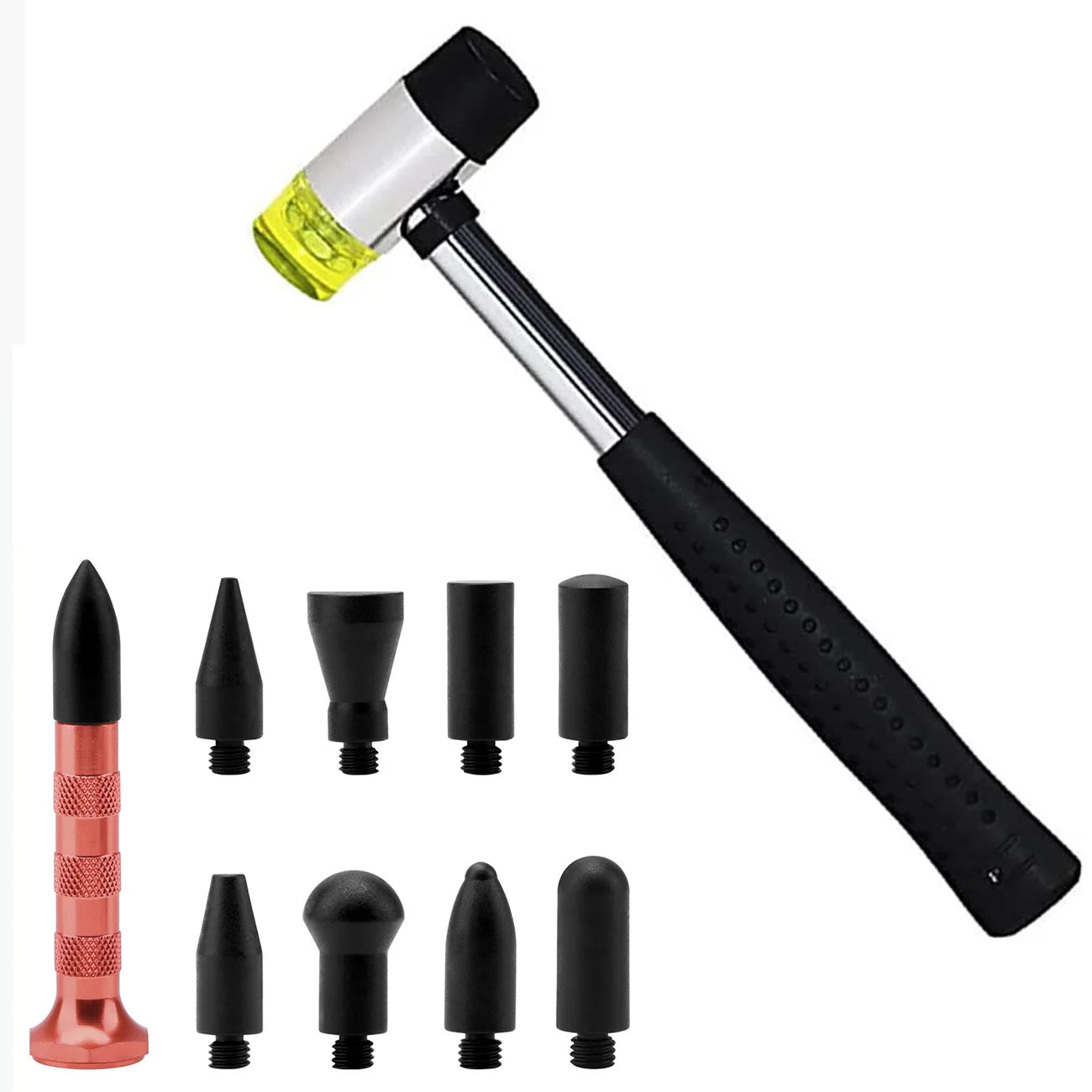 Car Dent Repair Tool Glue Gun Paintless Sheet Metal 2 in 1 T-bar Dent Repair Kit Auto Dent Remover Suction Auto Dent Puller Tool