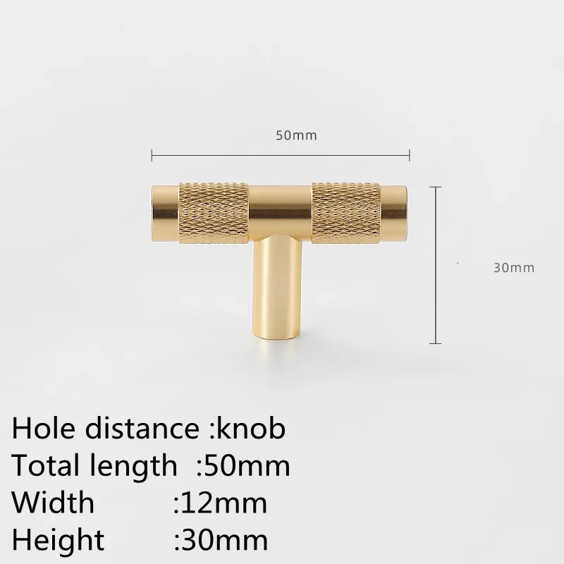 KK&FING Gold Knurled Handles For Cabinet And Drawer Aluminum Alloy Wardrobe Handles Kitchen Cabinet Pulls Knurled Drawer Knobs