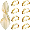 8 Pcs Matt Gold Napkin Rings Stainless Steel Wedding Christmas Party Dinner Table Decorations