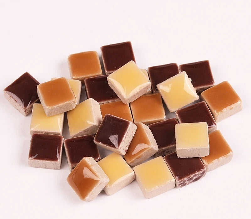 200g 1CM Mini Mosaic Tile Material DIY Ceramic Mosaic Tiles Stone Handmade Ornaments Tiles Wall Crafts Home Decoration