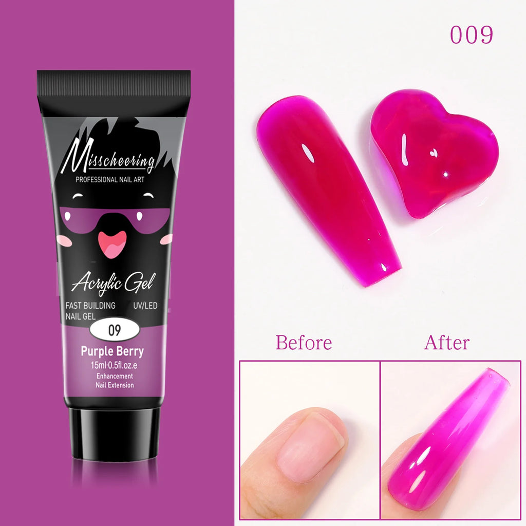 Nail Extension Gel Kit, 12 Colors Extension Nail Extension Gel Set Soak Off UV Gel For All In One Kit Builder Nail Gel Gift