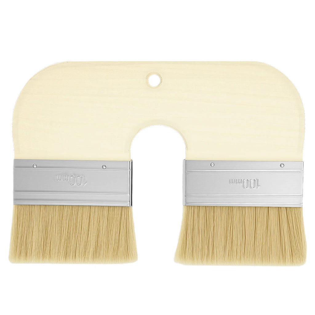 Double Paint Brush Professional Double Head Painting Brush Wooden Handle for Paints Glues Stains Watercolor Oil DIY Craft Suppli