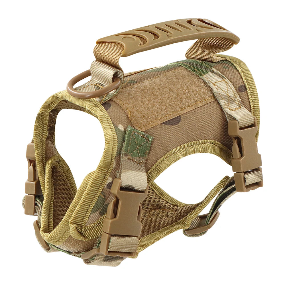 Tactical Cat Harness Leash with 9 Patches Small Dog Puppy Vest Straps with Handle Harnesses Training Adjustable Pet Accessories