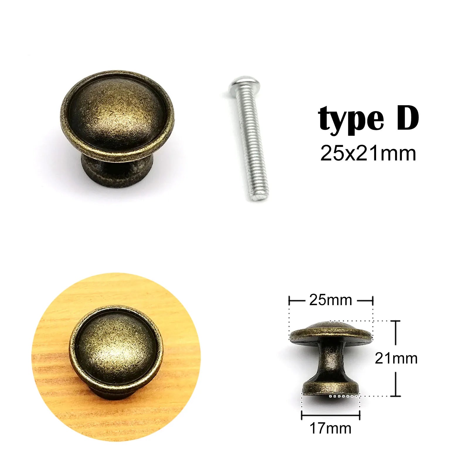 Antique brass Vintage Round Flower Furniture Cabinet Cupboard Dresser Chest Closet Drawer Door Window Handle Pull Knob