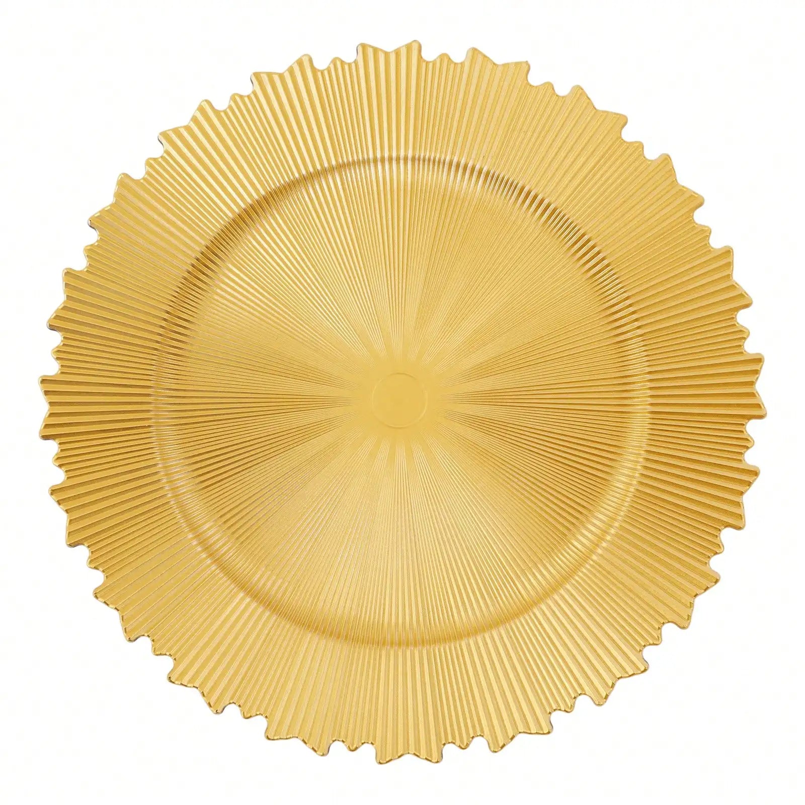 50 Pcs Round Charger Plates,Gold Charger Plate for Birthday Parties, Holidays, Weddings, Banquets, Camping, Picnics, Barbecues
