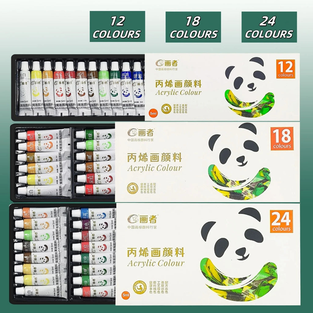 12/18/24 Colours Acrylic Paint Set Waterproof Painting Colour Multicolour Acrylics Pigments DIY Hand Painted Glass Paint Set