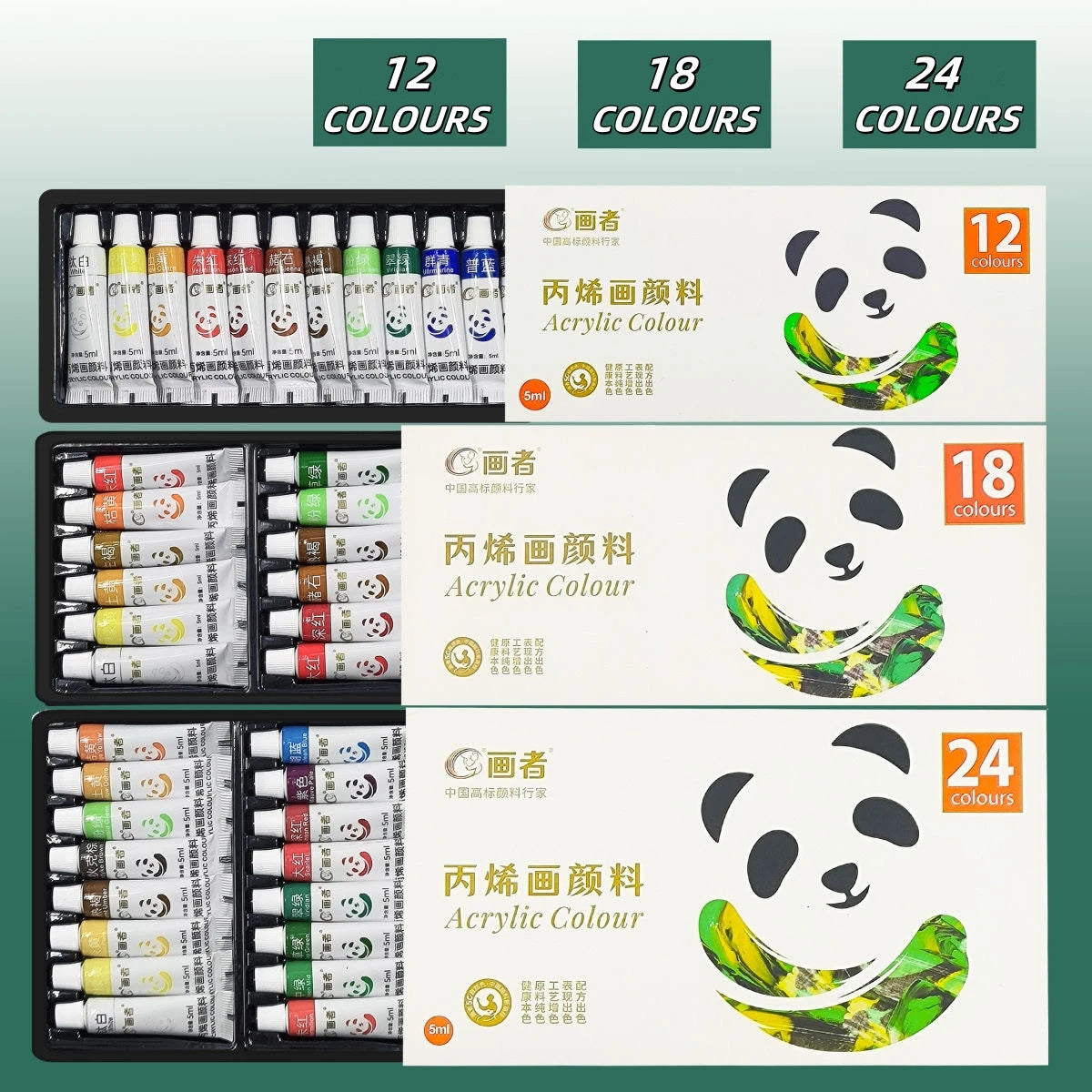12/18/24 Colours Acrylic Paint Set Waterproof Painting Colour Multicolour Acrylics Pigments DIY Hand Painted Glass Paint Set